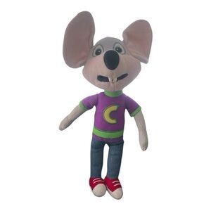 Chuck E Cheese Plush Mouse 13" Stuffed Animal Iconic Birthday Pizza Party Toy